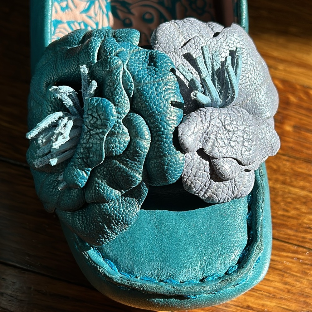 Macanna Italy Turquoise Blue Color Shoes Size 6.5 - Picture 15 of 16